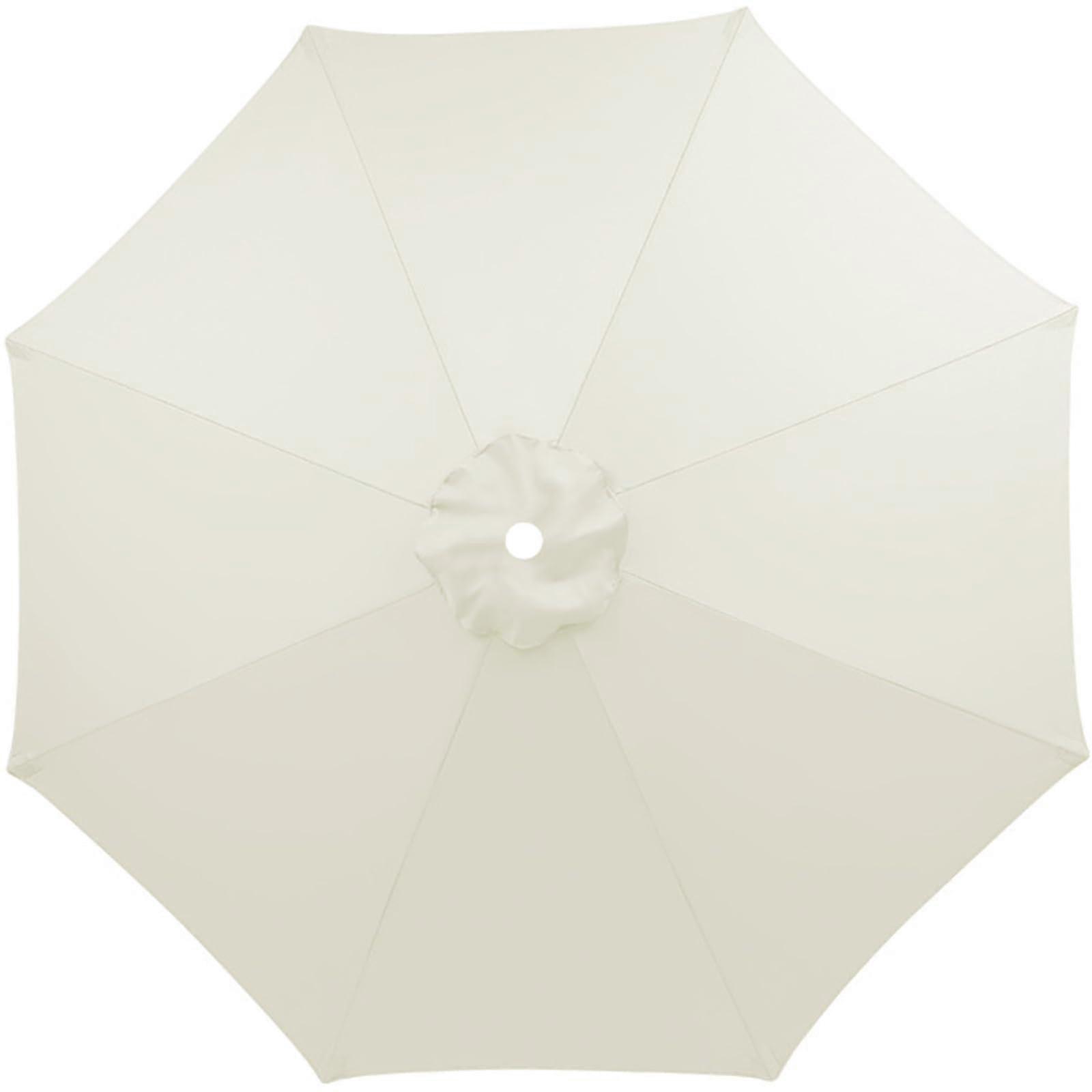 Balcony Parasol, Replacement Cover for Parasol with 6/8 Struts, Tiltable Parasol, 3m Parasol, Half Parasol (Without Umbrella Frame) 3m/8 Ribs Beige