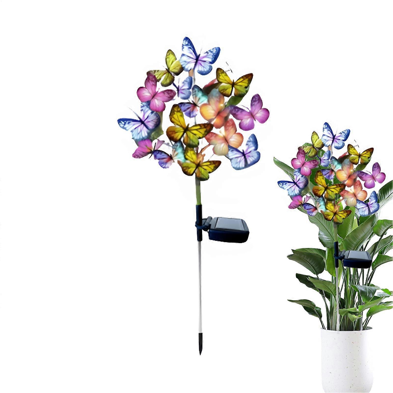 Solar Butterfly Lights for Outdoor – Solar Light Figure, Multicolor LED Butterfly Garden Stakes