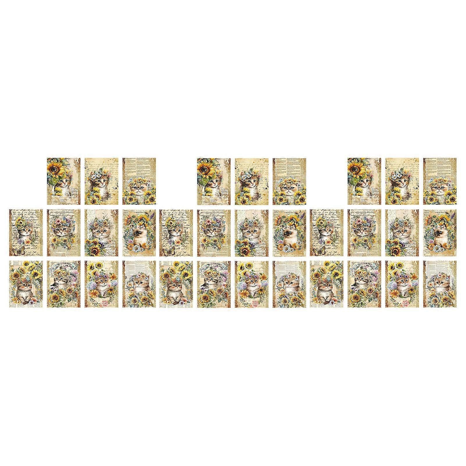 2025 Latest Model  30 Sheets Decoration Material Paper Lovely Pattern