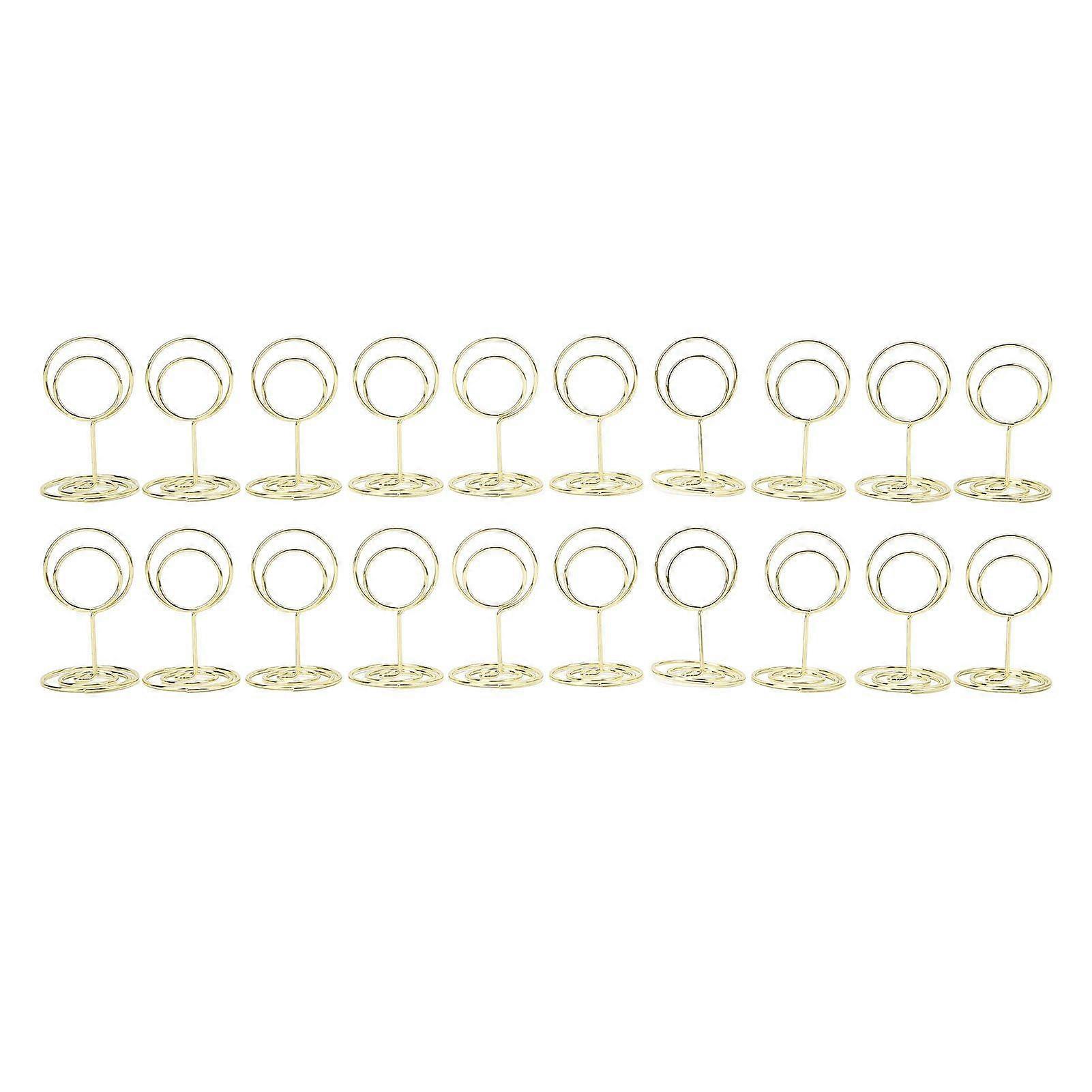 2025 Latest Model 20Pcs Table Number Stands Round Shaped Stable Electroplated