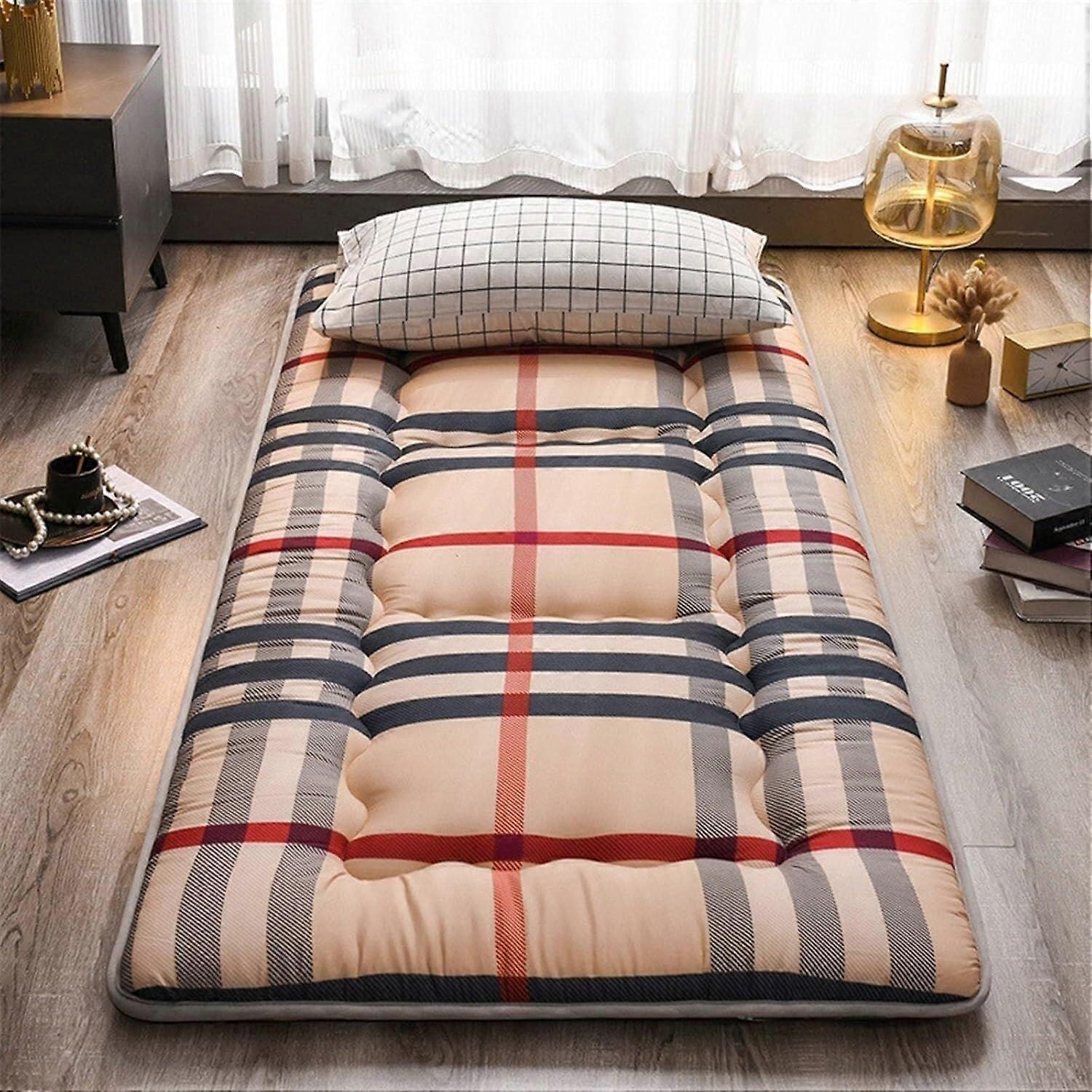Japanese floor mattress for adults, portable and foldable, thick sleeping mat for floor, guest bed, dormitory, camping, car, A90 x 200 cm A 90*200cm
