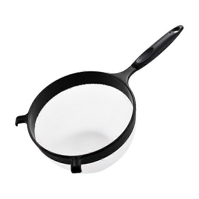 Plastic Flour Sieve Handheld Filter Sieve Flour Filter Flour Filter(Black White)