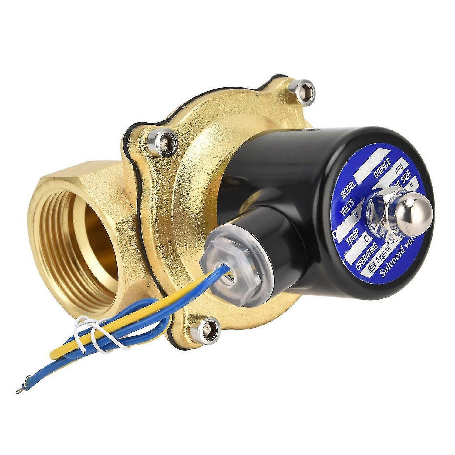 2W32032 1/4 in Normally Closed Sole Valve Brass Electric Sole Valve for Water Air OilDC12V