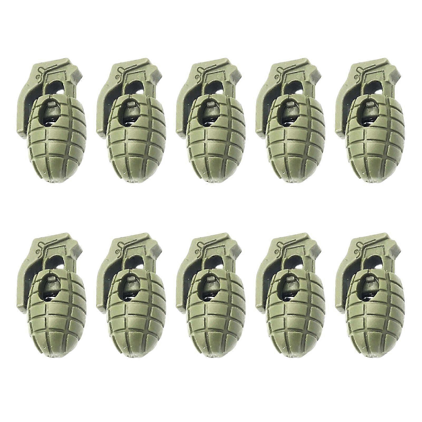 10Pcs Plastic Spring Cord Locks for Paracords Replacement Lanyard Stopper Corded Toggle Clasps for Bungee Swim Goggles Elastic Shoelace Clips