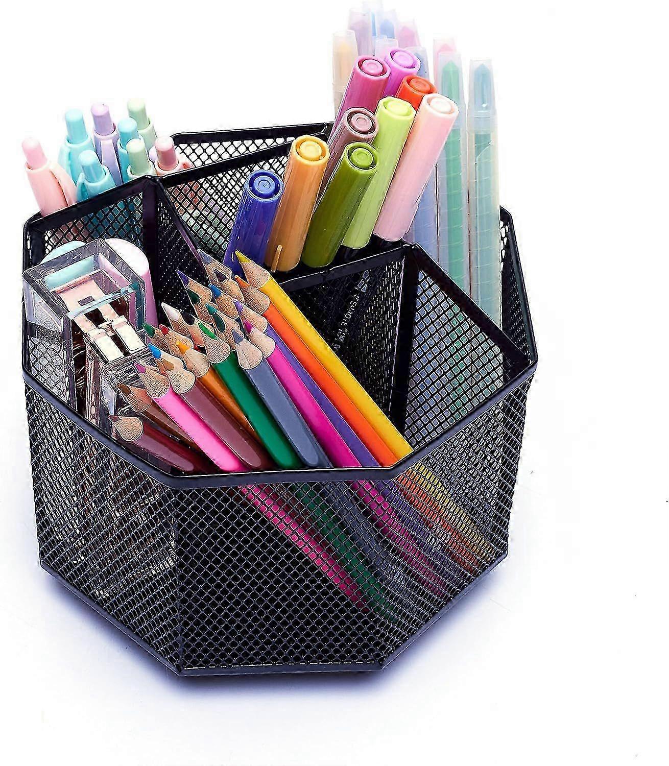Multifunctional 360 Rotating Desk Organiser/Mesh Tidy Caddy/Pencil Holder
