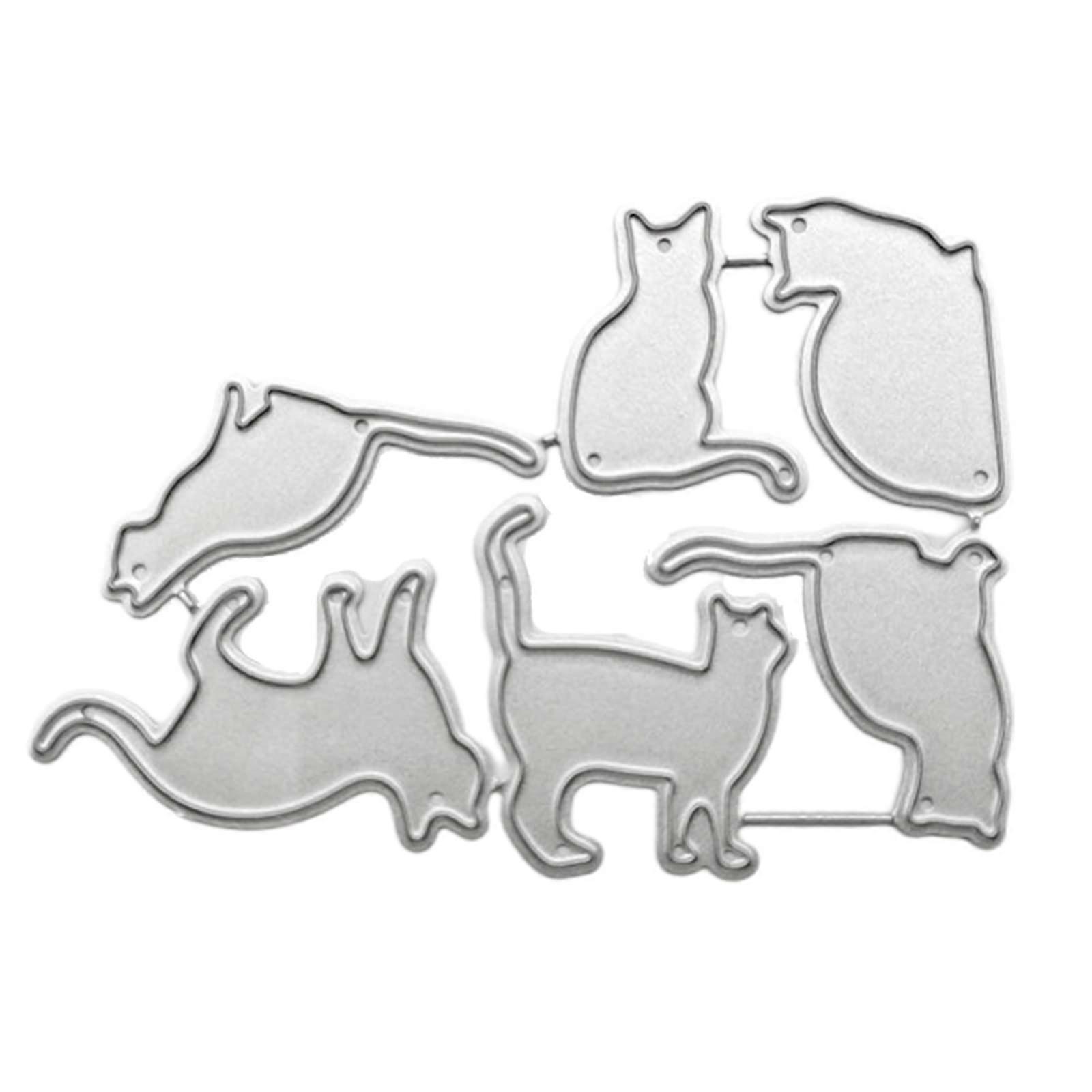 Cute Cat Cutting Dies Stencils for Scrapbooking Album Paper Crafting Handmade Greeting Cards and Pressing Projects