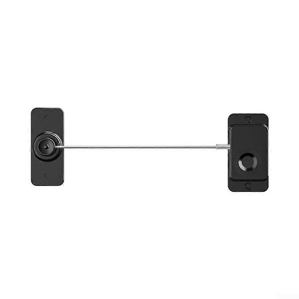 Multipurpose Fingerprint Lock for Drawers, Cabinets, and Refrigerators - Secure Black Biometric Locking System