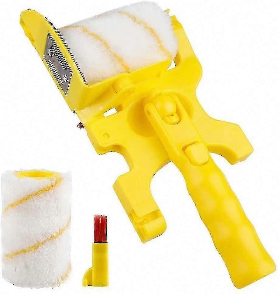 Multifunctional Paint Roller Brush for Home Walls & Ceilings, Handheld Clean-Cut Edger with Mountable Safe Tool