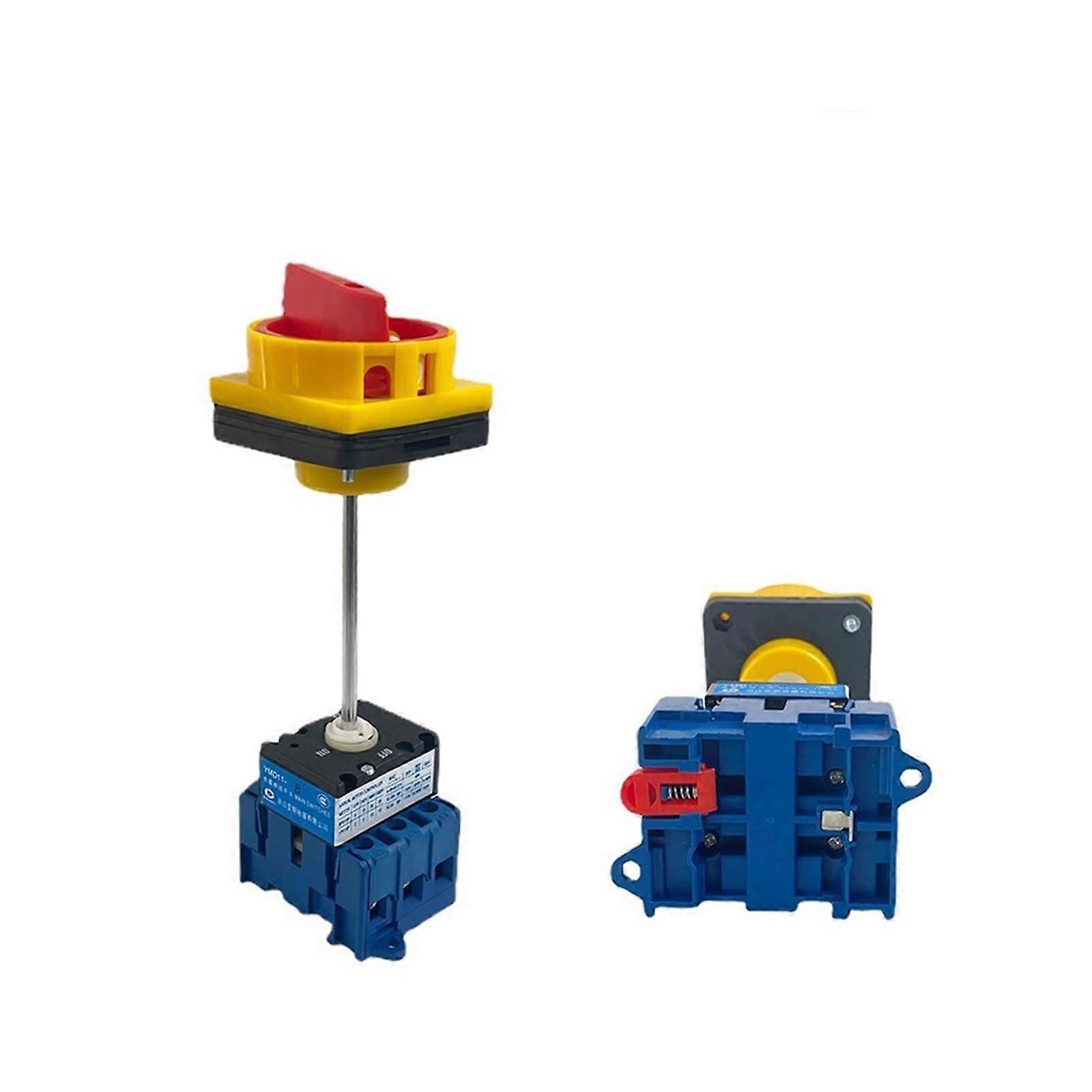 Disconnect Switch With Padlock 40A 3P/4P, 2-Position On/Off Rotary Cam Switch, Lockable Cabinet Control YMD11-40B/4P