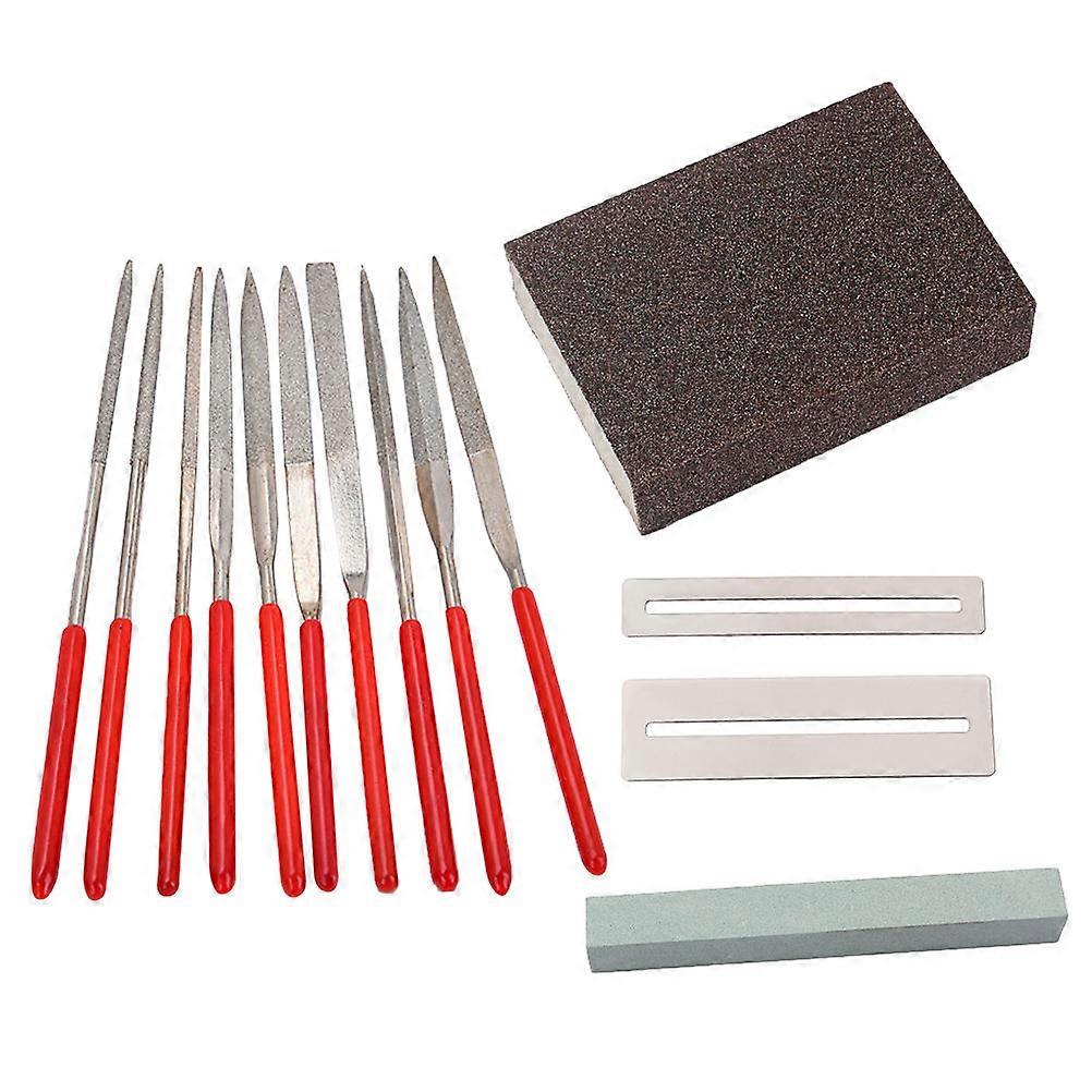 Guitar Fret File Set Guitar Instrument Repair Tool Kit Ukelele Multi Shaping 14Pcs