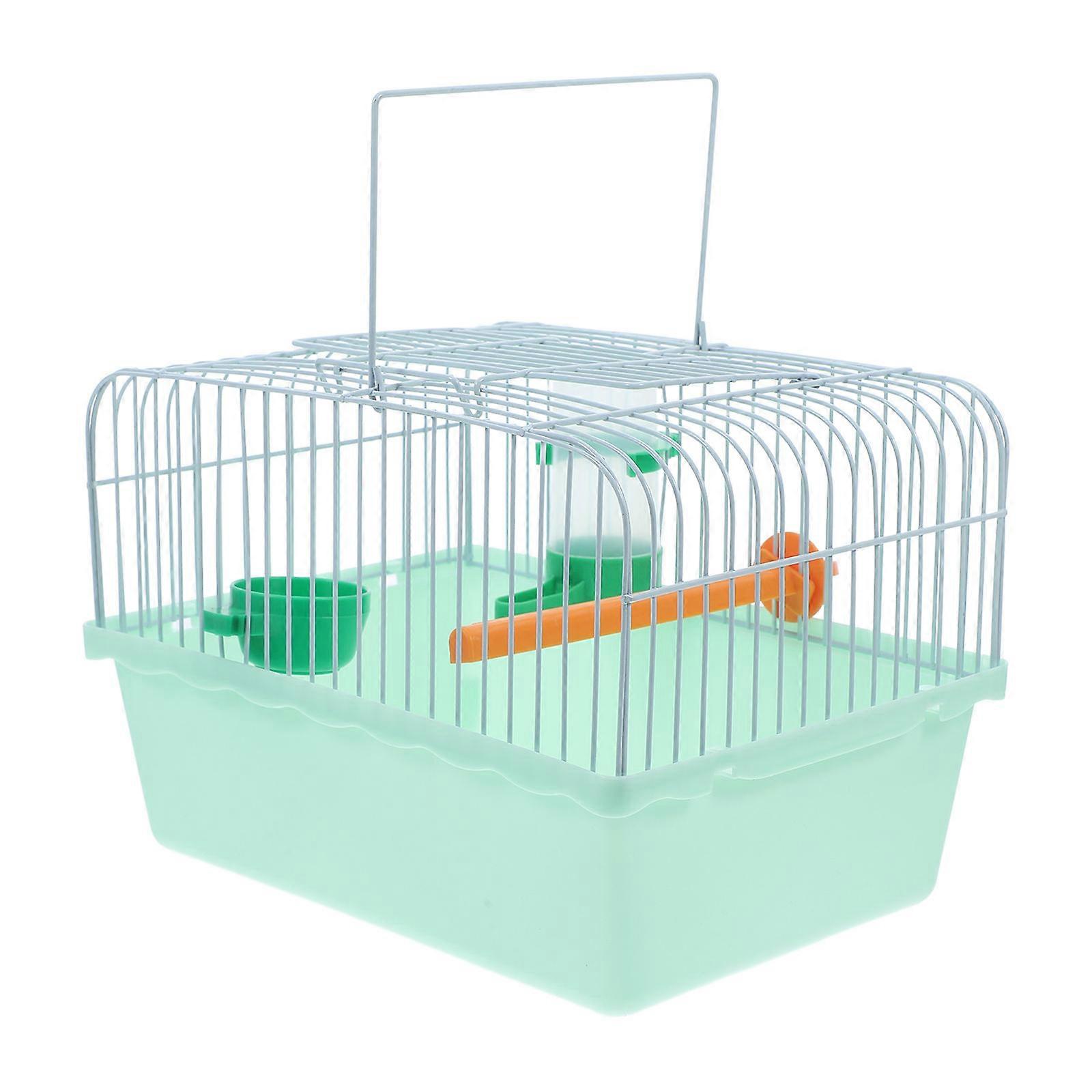 Portable Bird Carrier Cage for Parrots – Multi Functional Travel Cage with Perch, Food Box & Water Dispenser, Spacious Design for Parakeets