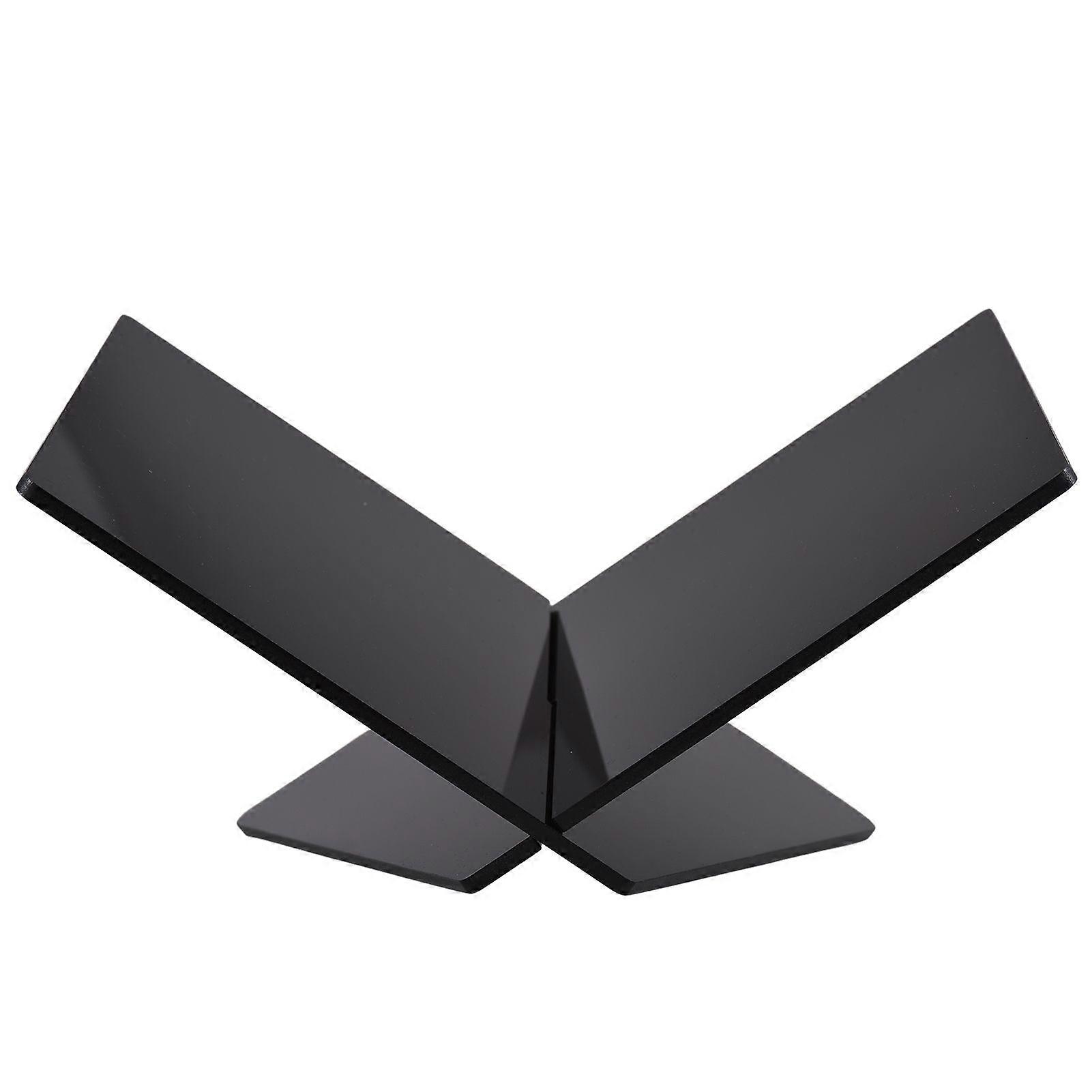 Acrylic Book Stand Displaying Shelf X Shaped Book Rack for Cookbook Recipe Menu Magazines Storybook Holder for Opening Books