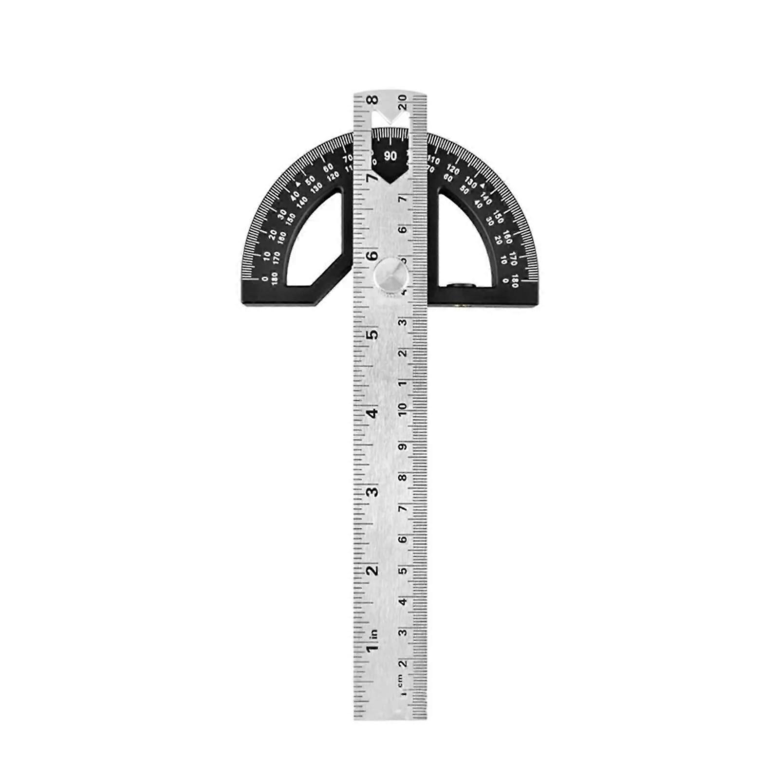 8 Inch Magnetic Plastic Angle Measuring Ruler for Multi-Angle Measurements and Removable Use