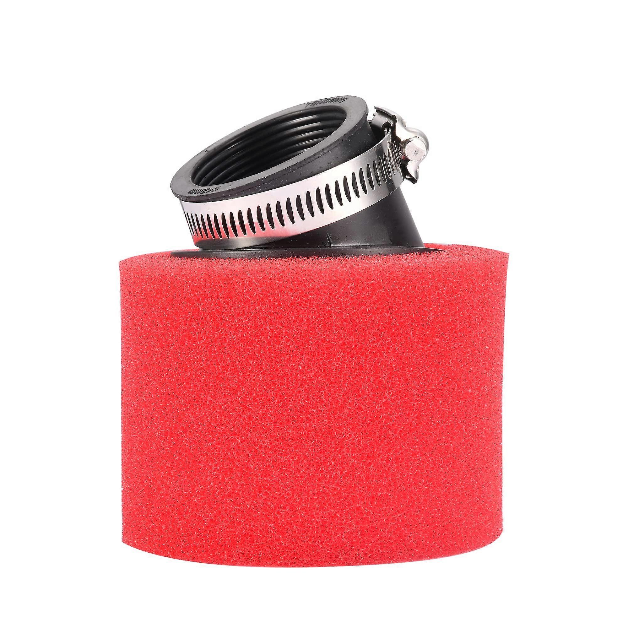 42 mm Air Filter High-Performance Bent Angled Foam For 4-Stroke 50cc-150cc GY6 Motorcycles Mopeds Quad GoKart Red Fase
