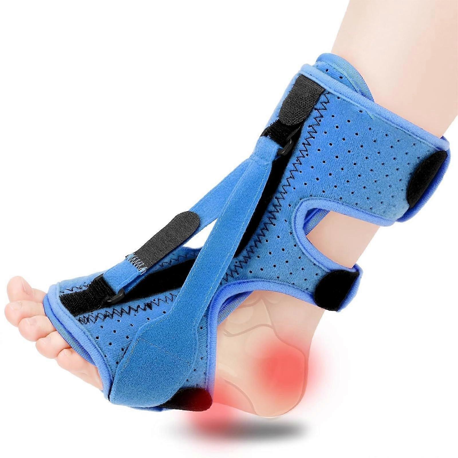 Adjustable Night Splint for Plantar Fasciitis – Relief for Achilles Tendonitis and Foot Drop with Secure Fit