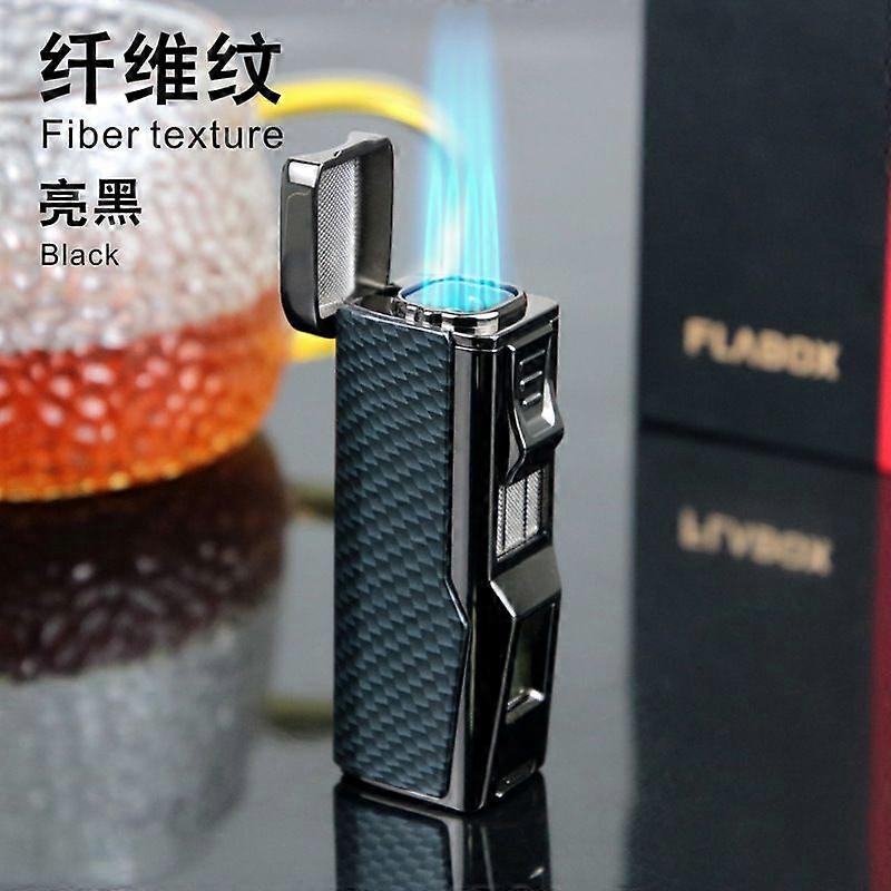 Qd116 Four Direct Cigar Lighter Four Fire Multi-Function With Cigar Hole Multi-Color Optional Creative Upscale Gift
