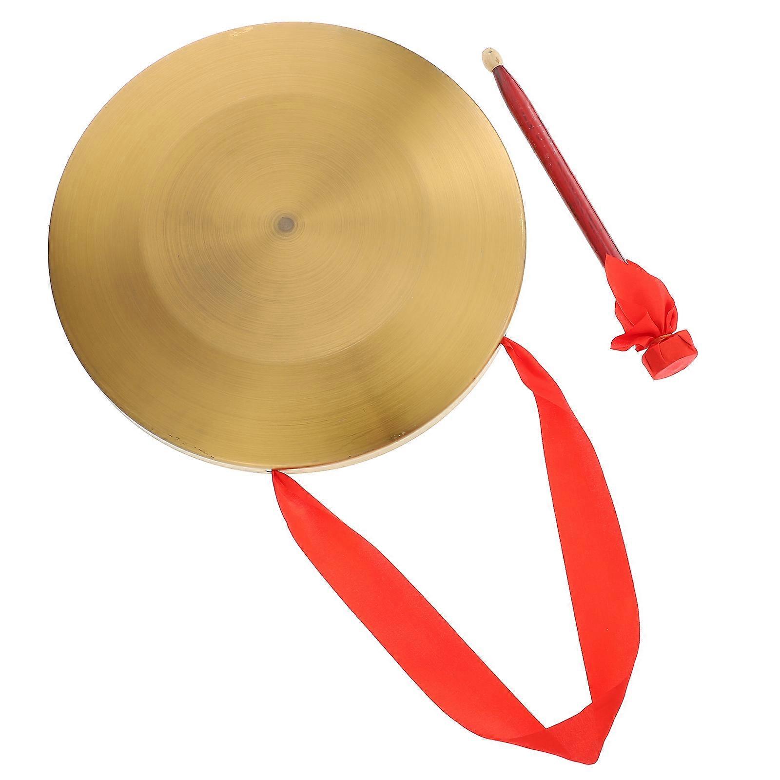 1 Set Elegant Chinese Hand Gong Alloy Percussion Instrument for Traditional Music, Crisp Loud Sound, Easy to Carry for Home Decor & Festivals