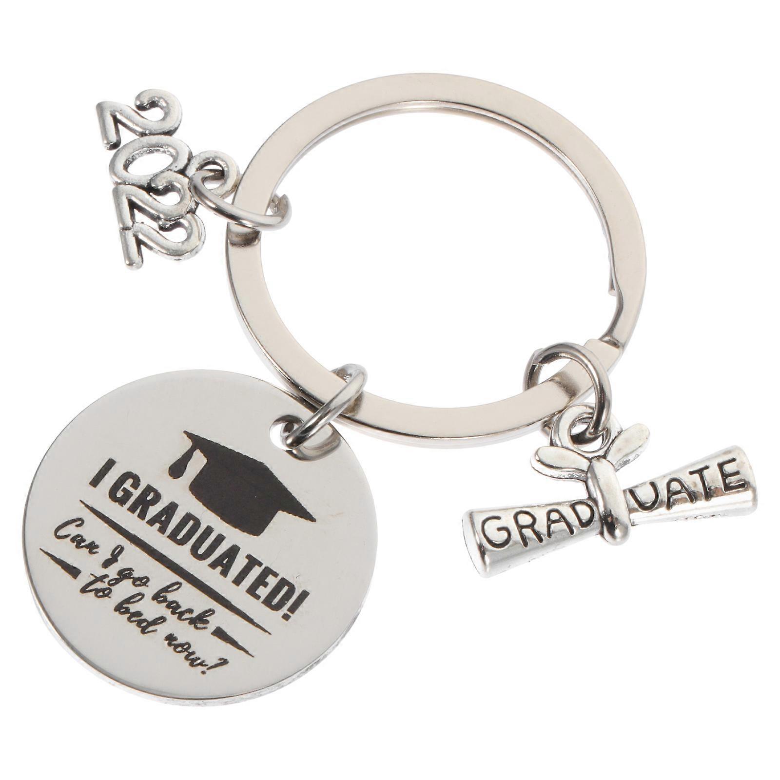 Stainless Steel Graduation Keychain – Stylish & Durable Key Ring for Car and House Keys, Unique Friends