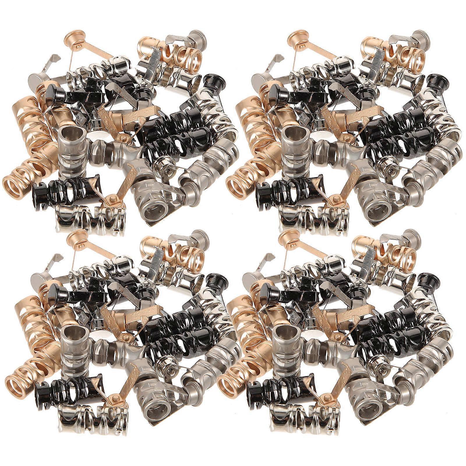 16PCS Metal Cord Locks Detachable Double Spring Stopper for Drawstrings, Shoelace End Caps, Cord Clips for Hoodies, Sports Pants, Backpacks