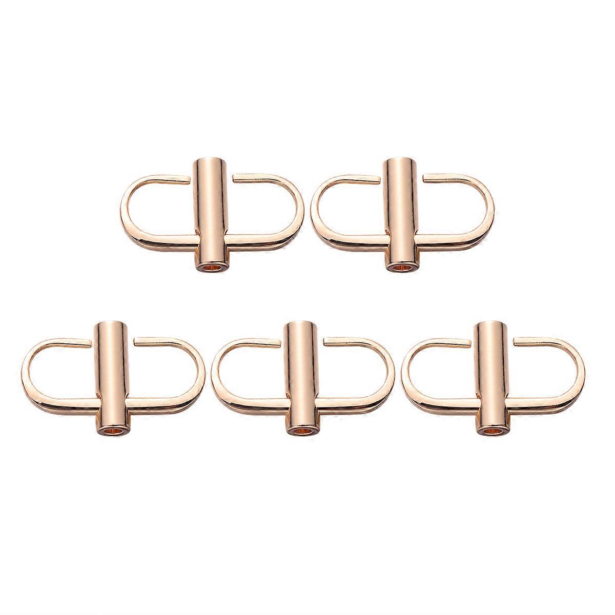 5pcs Metal Buckle Chain Strap Adjustment Buckles with Screw Fastening for Backpack Suitcase DIY Craft Golden