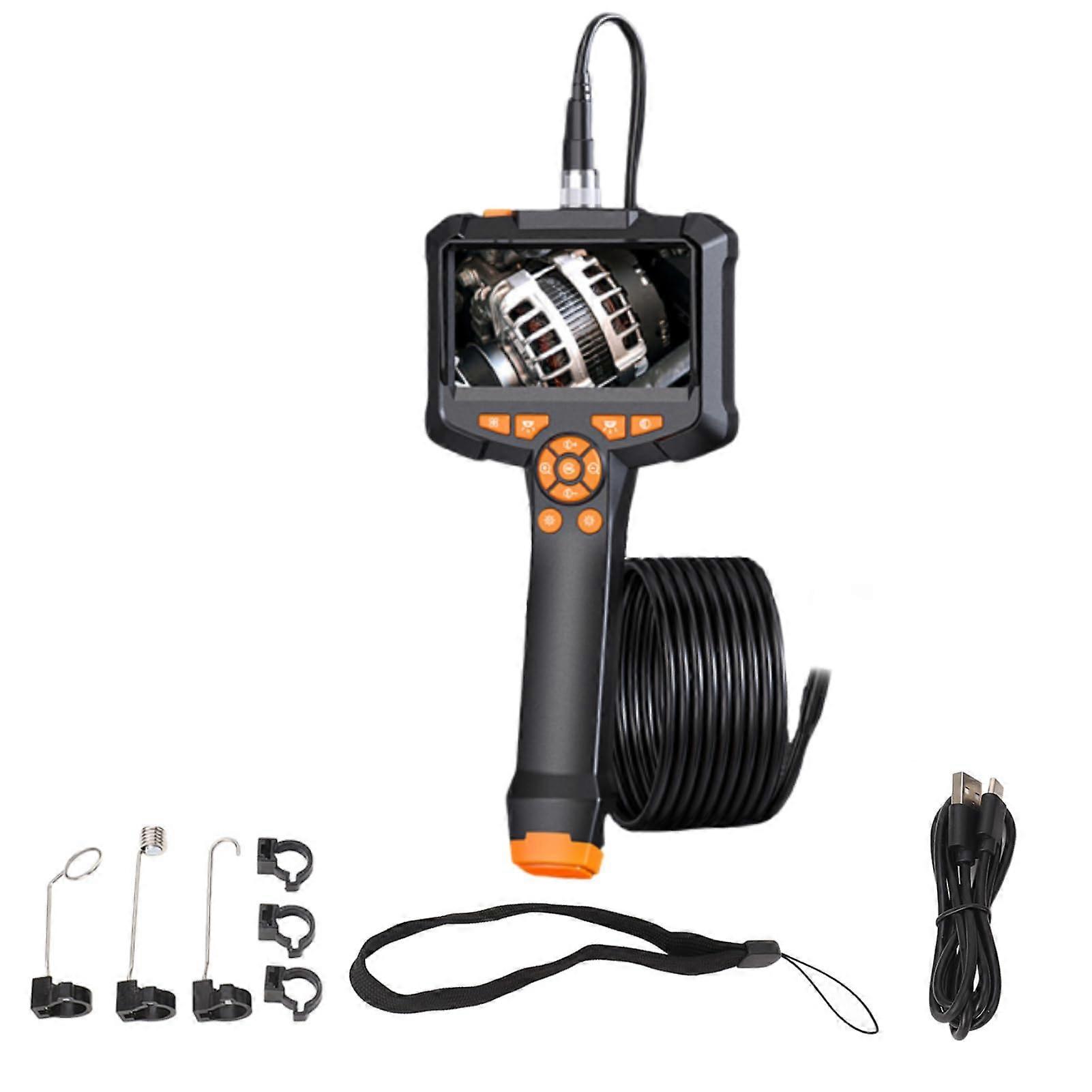 4.3 Inch Endoscope Camera with 8 LED Lights, Waterproof IP67, 1080P HD Pipeline Inspection Camera (10m)