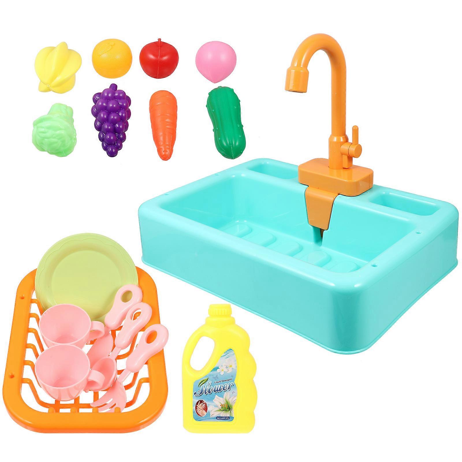 Plastic Kids Kitchenware Toy Set for Playing Light Set