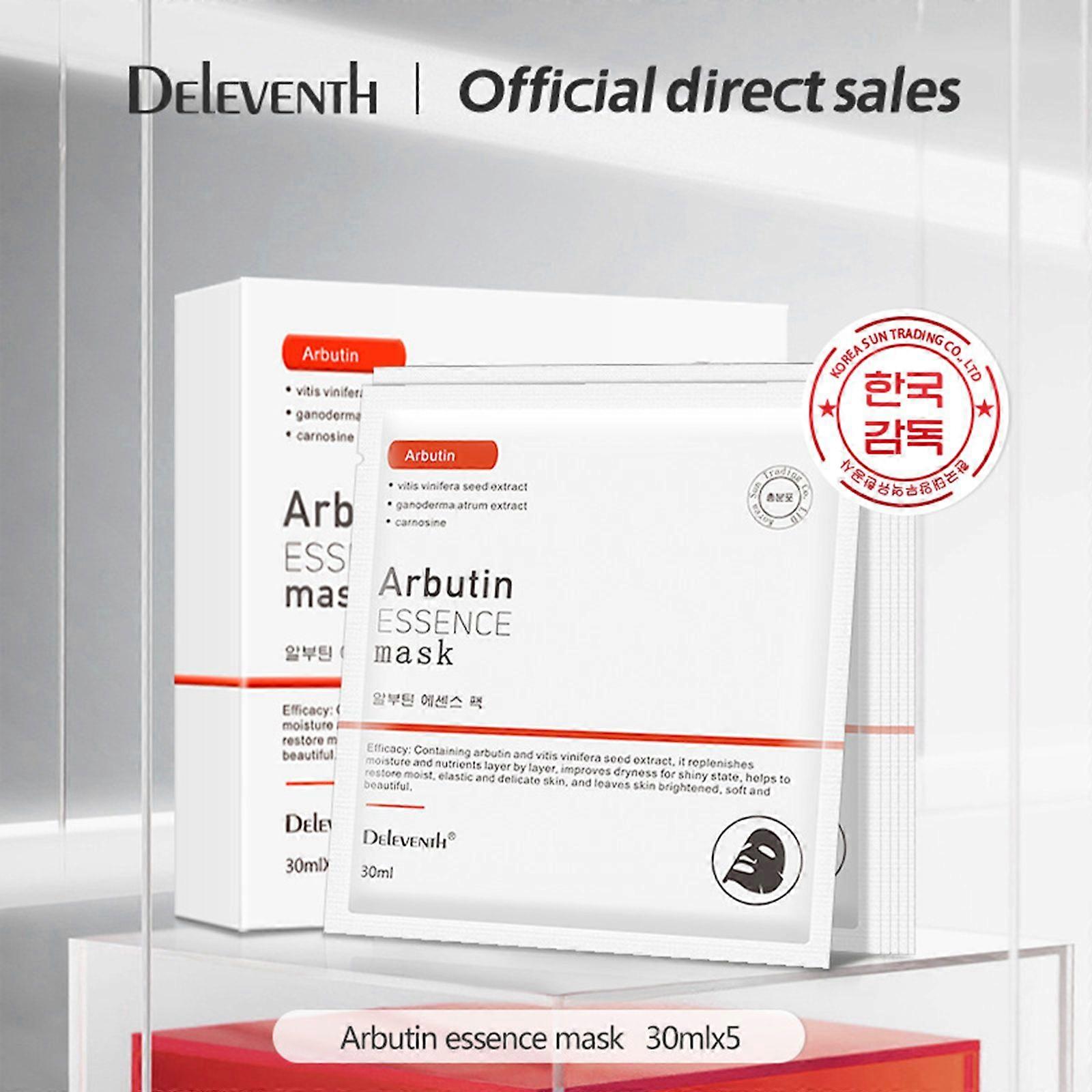 Deleventh 30g*5pcs Arbutin Face Mask Carnosine Facial Mask Sheet Masks Moisturizing Mask