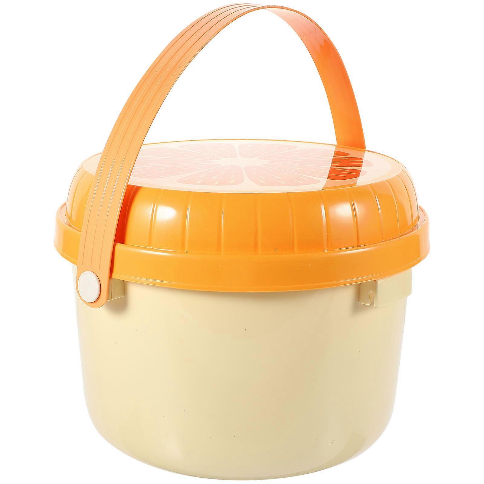 Storage Box for Toy Fruit-Shaped Elegant Appearance Convenient Carry Bucket for Kids PP Material 1Set