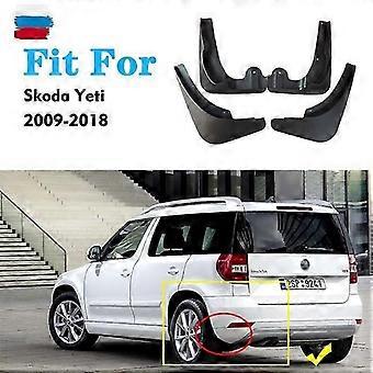 Utmerket 4PCS 2009-2018 CAR FOR Skoda Yeti skjermskjerm skjermer skjermer skvettklaff beskyttelse sprutskjerm skjermer tilbehør auto styline