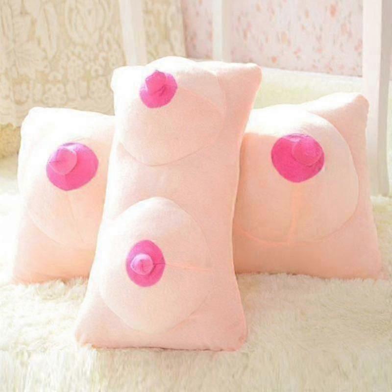 Creative Tricky Plush Cushion Big Boobs Soft Solid Breast Toy Pillow Gift