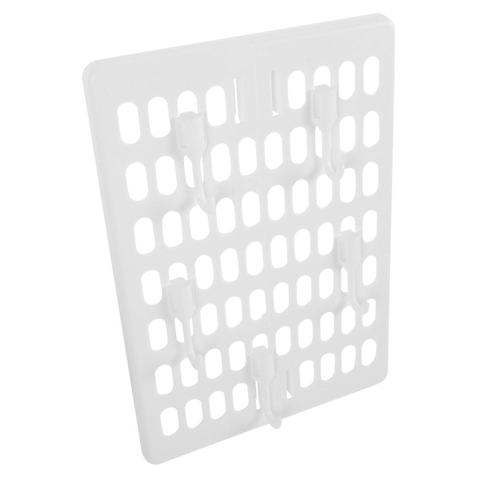 White Plastic Peg Board Wall Organizer for Storage Easy Installation Craft and Tool Organization 1 Set