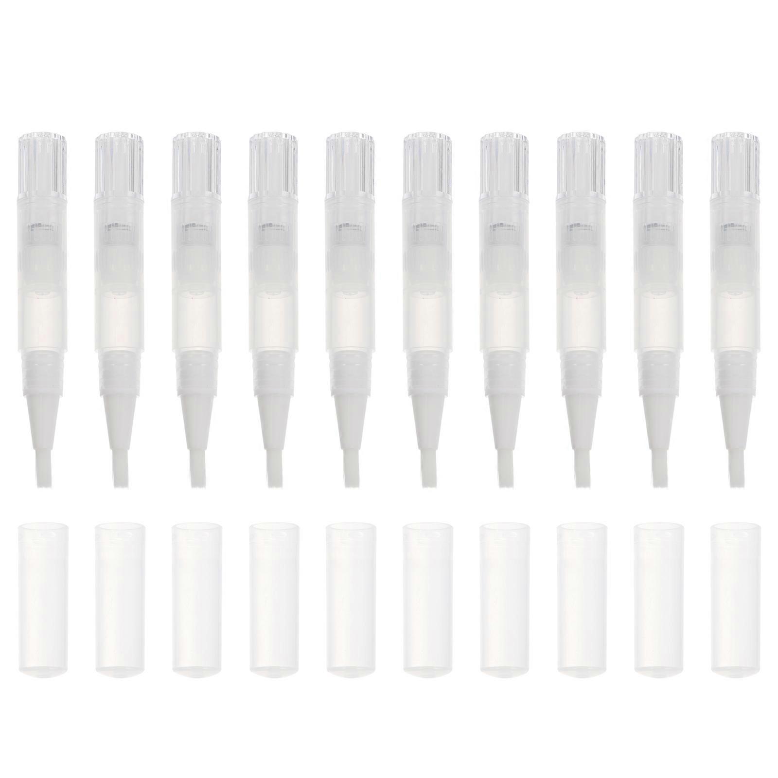 Manicure Accessories 10Pcs Practical Empty Pens Filling Nail Polish Makeup Supplies Travel Use Twisting Design Transparent Plastic