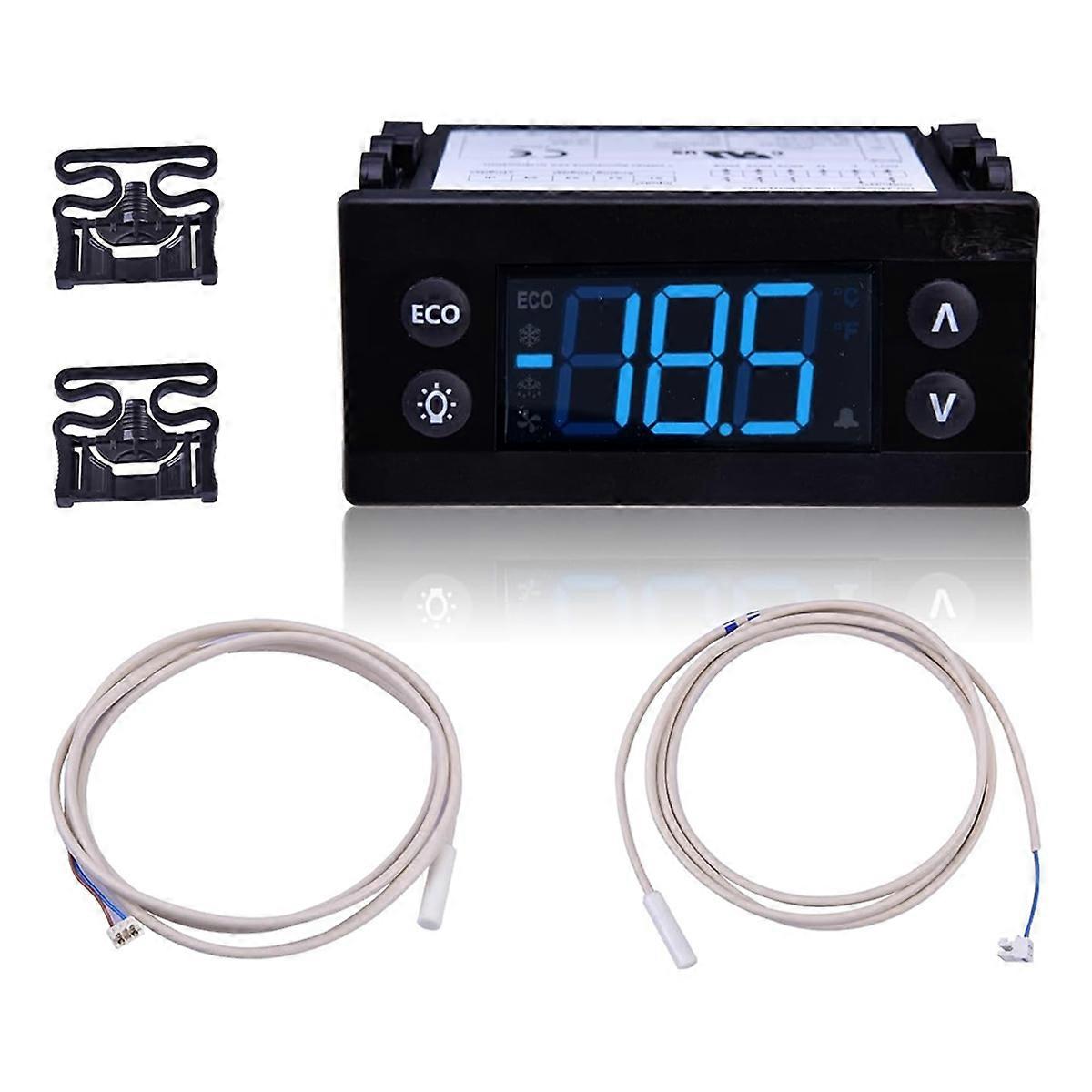 ERC112D Temperature Controller Kit, Electronic Refrigeration Controller with Dual Sensor Probes,00C30-123D-03 080G3492