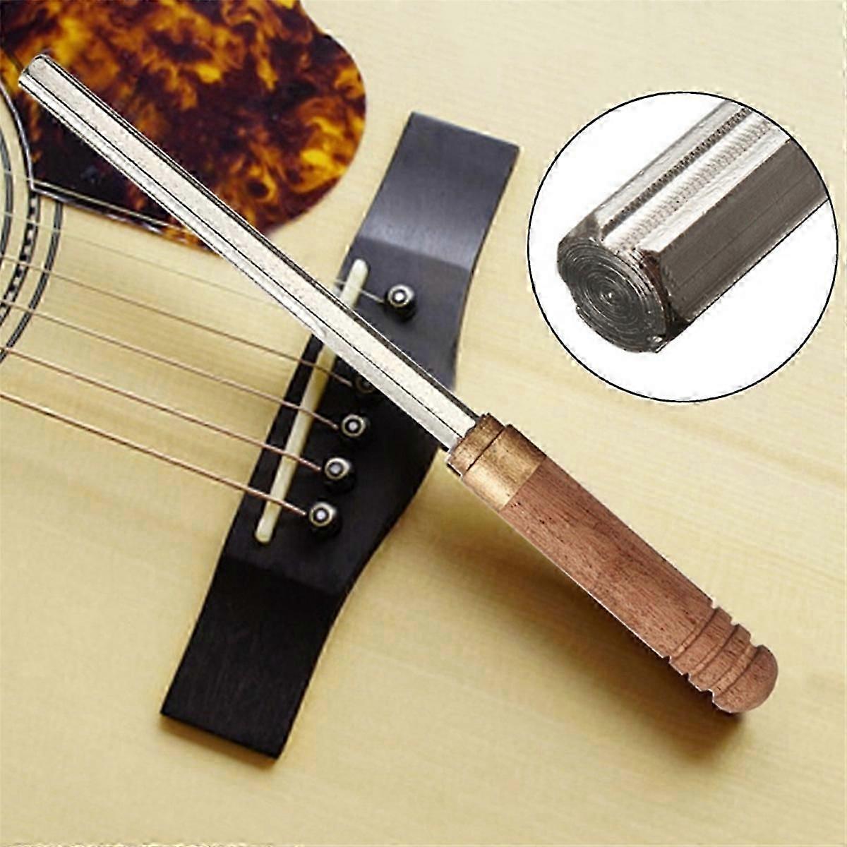 3 i 1 Gitarr Mutter File Verktygssats, 3 Storlekar Sadel Verktyg, Poleringssats