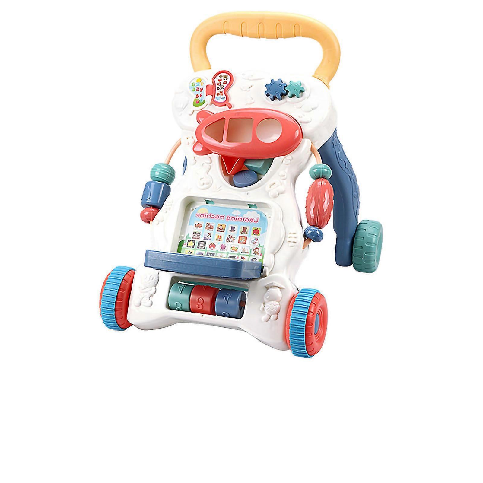 Baby Walker Hand Push Avoid Rollover Music Colorful Toys Skip Free Handlebar Walk Helper Type 6