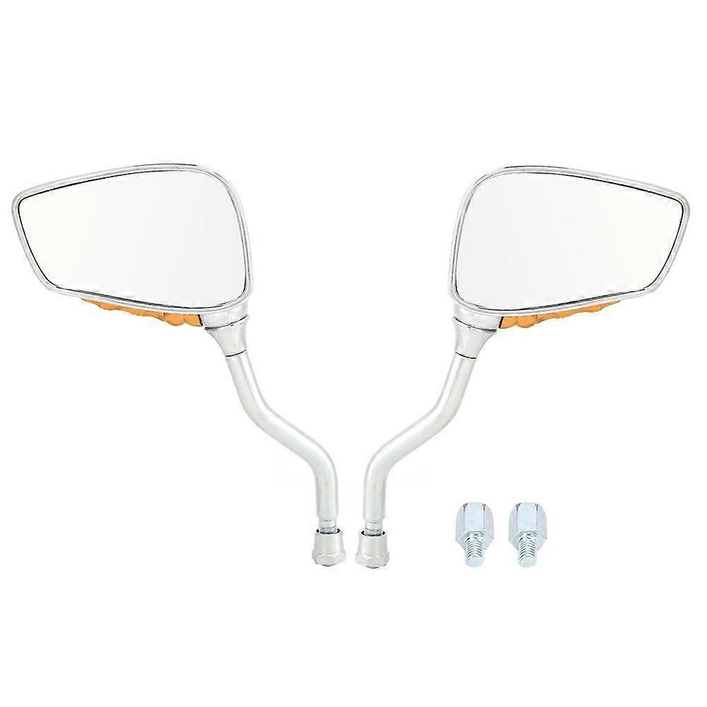 motorcycle skeleton claw hand rearview side mirrors universal 2pcs