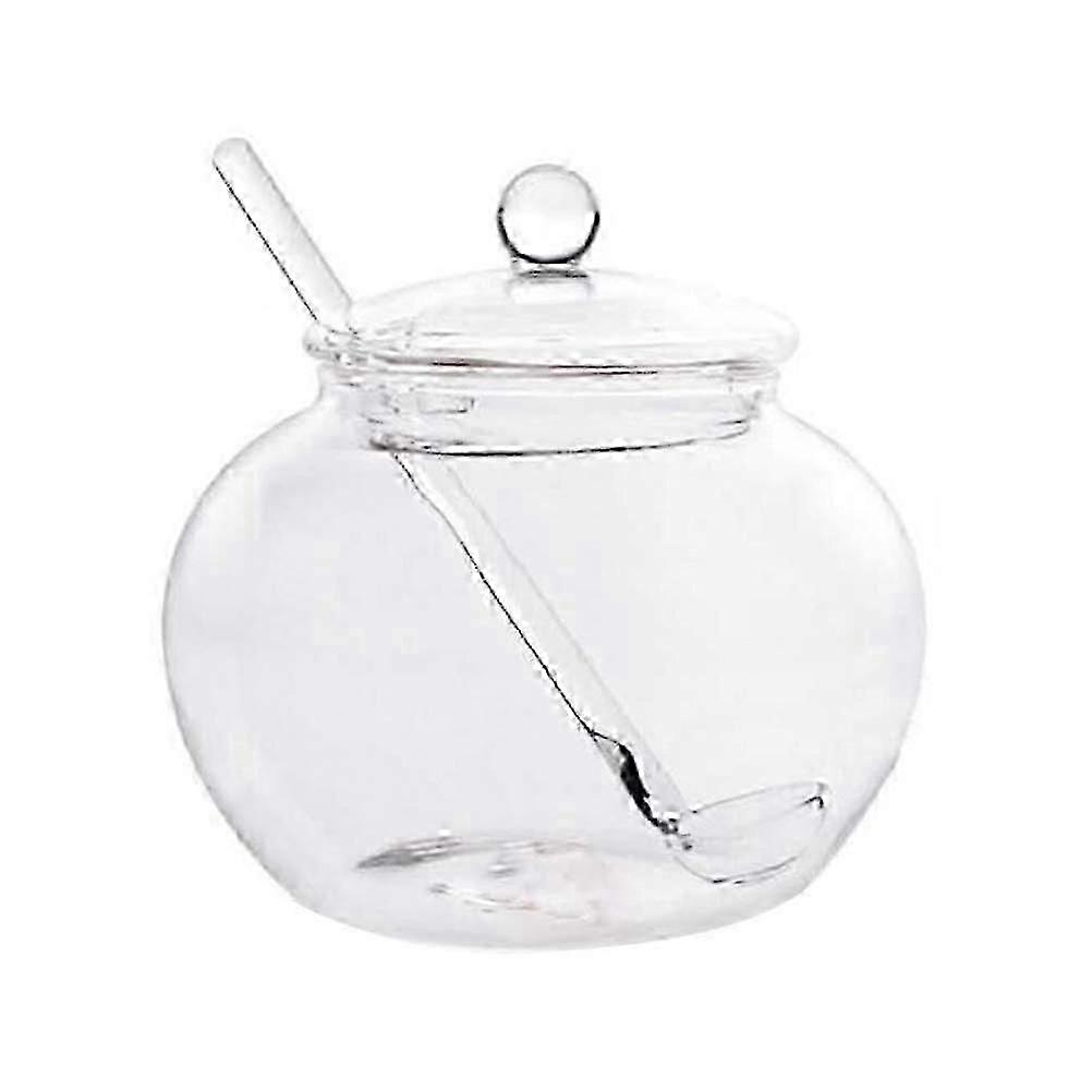 Large Clear Glass Jars for Kitchen Storage - 350ml Sugar Containers