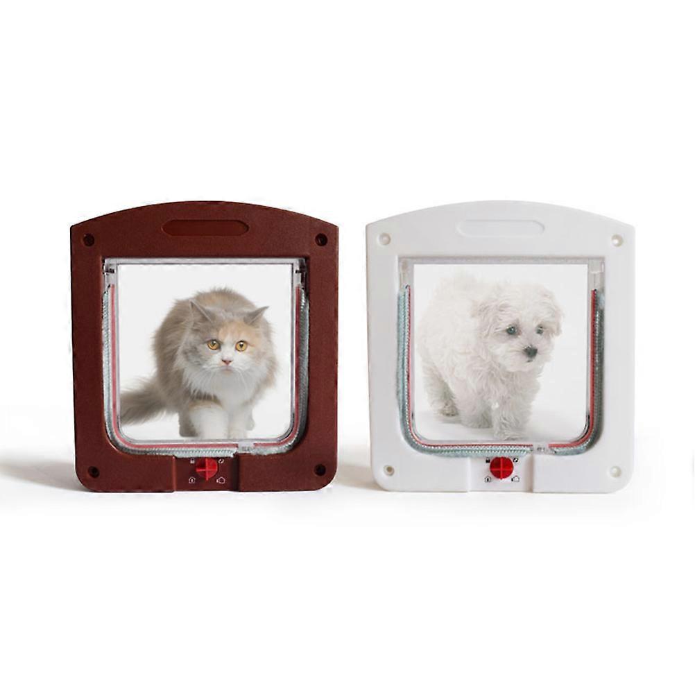 Small Pet Supplies White Cat Exit Door Controllable Design For Home Use 1Pack