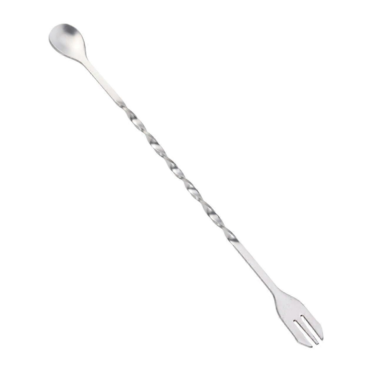 Cocktail Stirring Spoon and Mixing Fork Long Bar Stirrer for Teas and Cocktails Professional Bartender Tool for Stylish Mixing Reusable