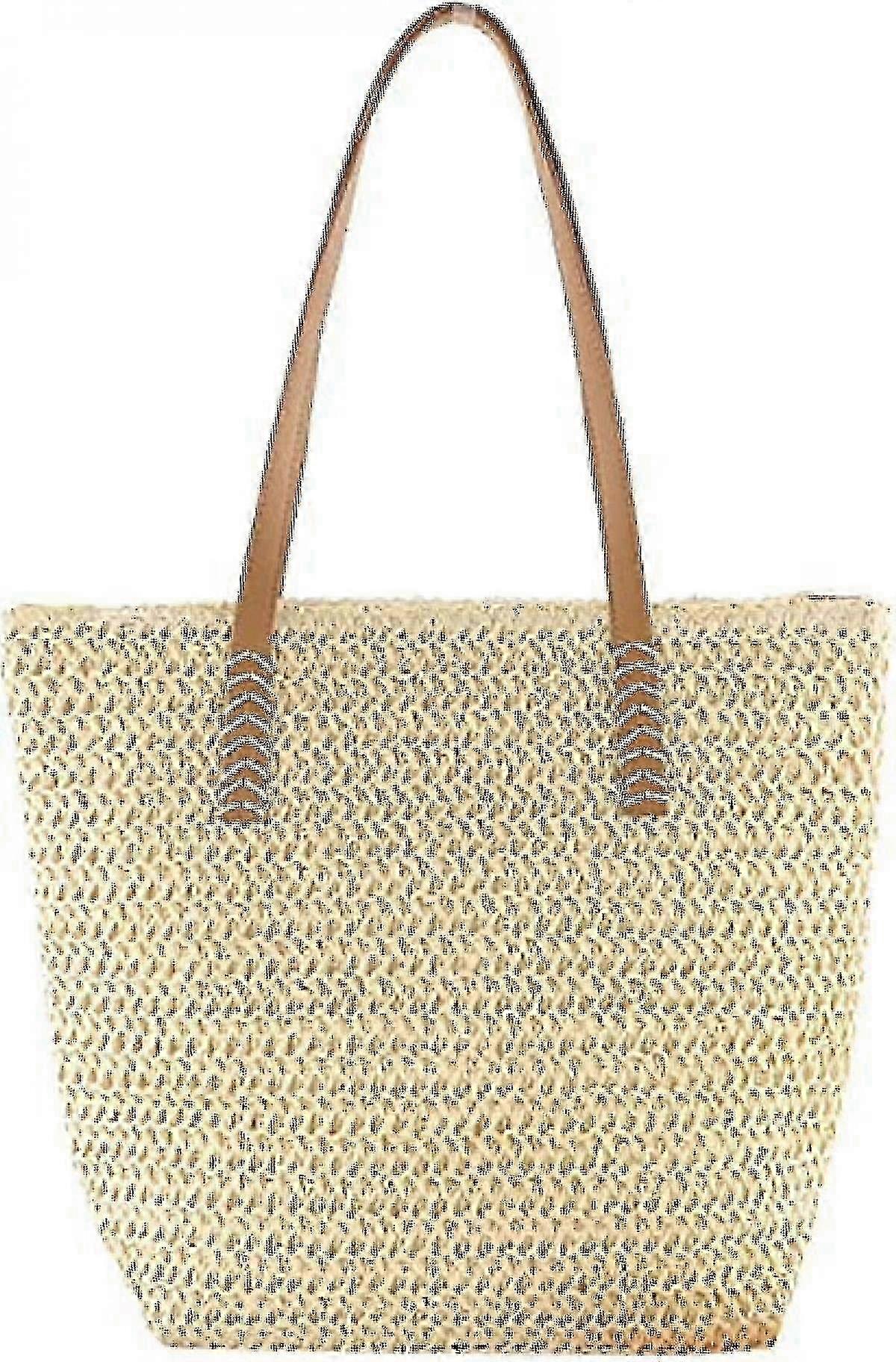 Borsa a tracolla da donna in paglia, 30 * 26 * 15 cm, resistente all'usura e ai graffi, adatta a più scenari