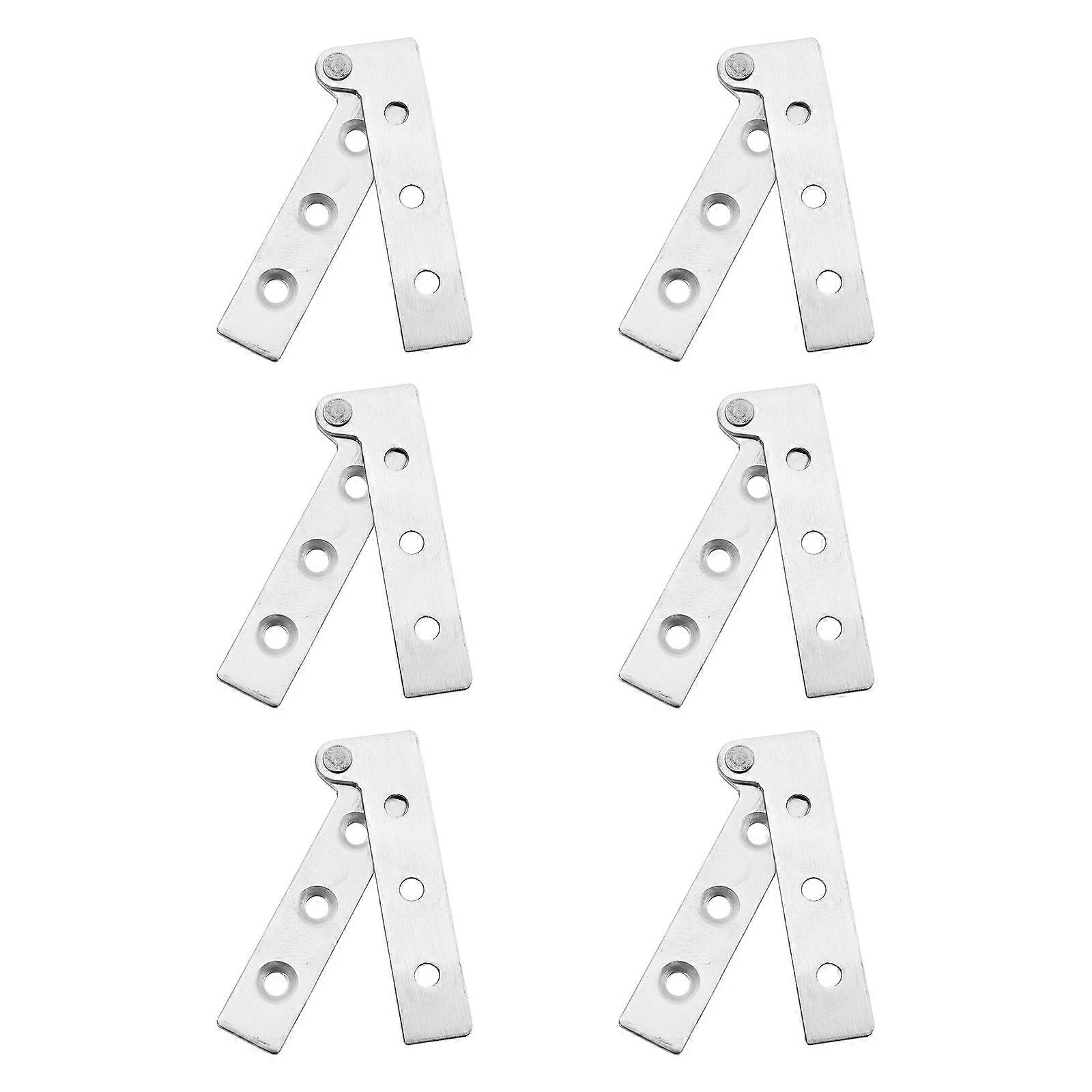 6Pcs Stainless Steel Door Hinges Rotating Hidden Design For Home Use Lightweight Durable Easy To Install