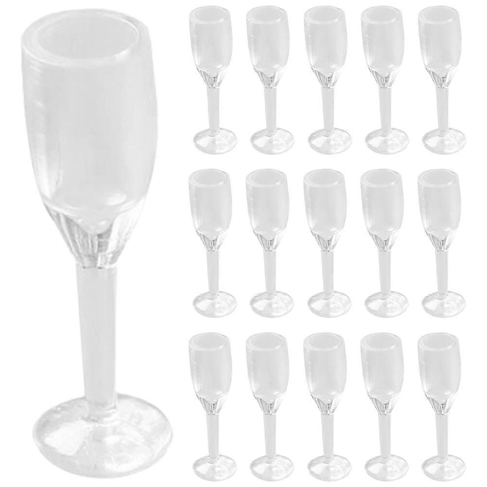 20pcs Miniature Wine Glasses Tiny Goblets for Dollhouse Kitchen Decor Craft Projects Realistic Small Accessories for DIY Miniature House