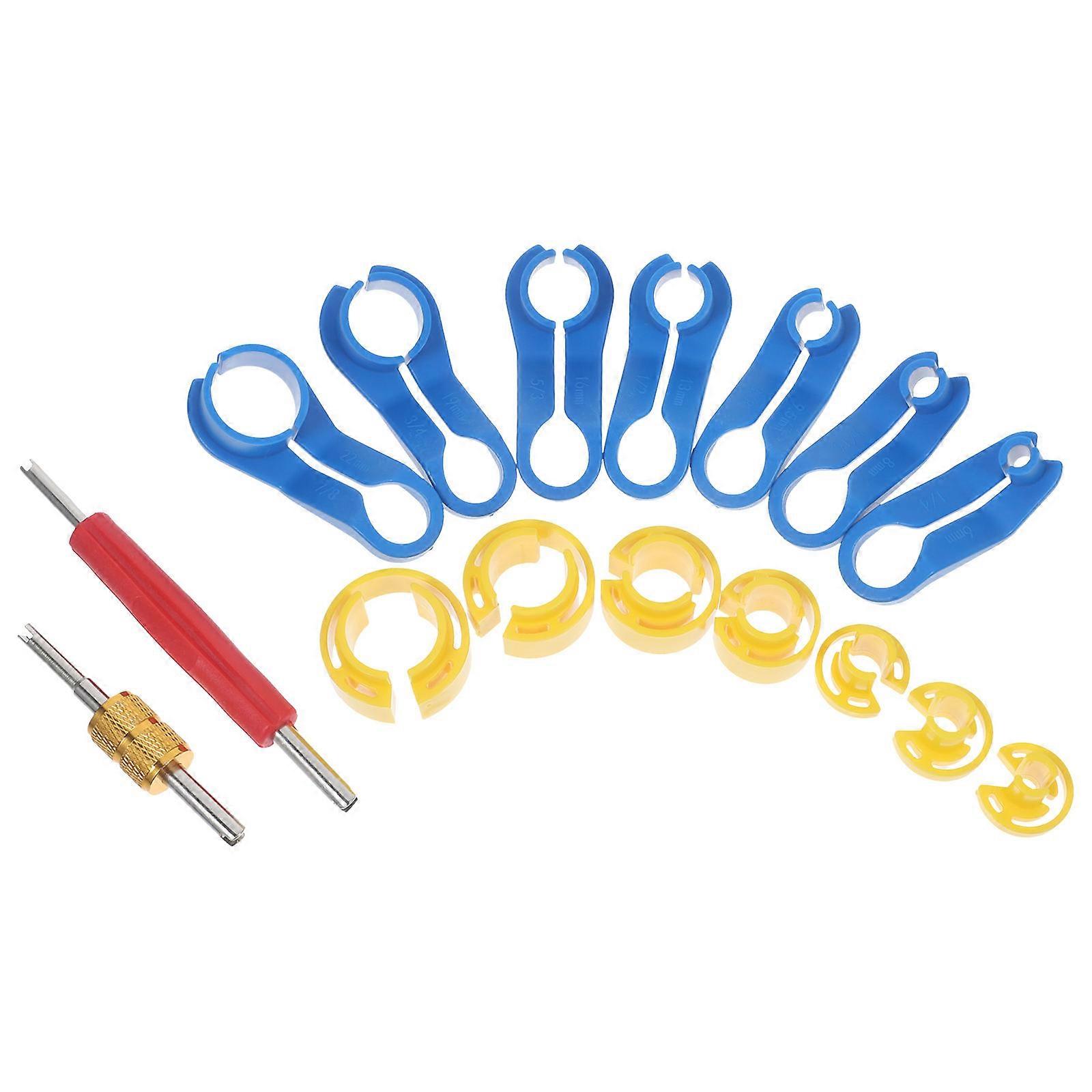 Practical 16pcs Fuel Line Removal Tool for Car Made of Durable Plastic and Iron Red Color