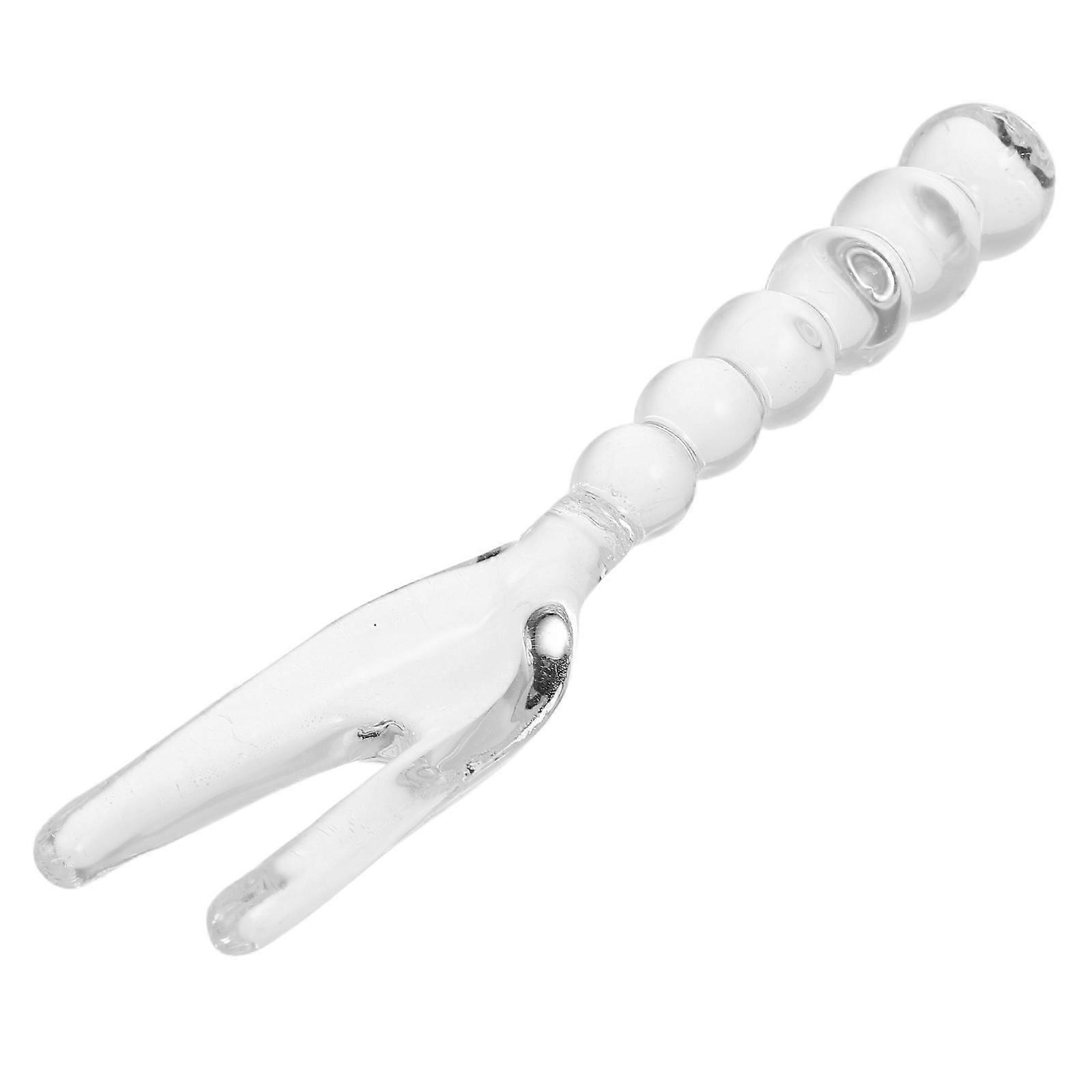 Elegant Glass Stirring Fork for Desserts, Pastries, Ice Fruits – Easy to Clean for Home and Bar Use