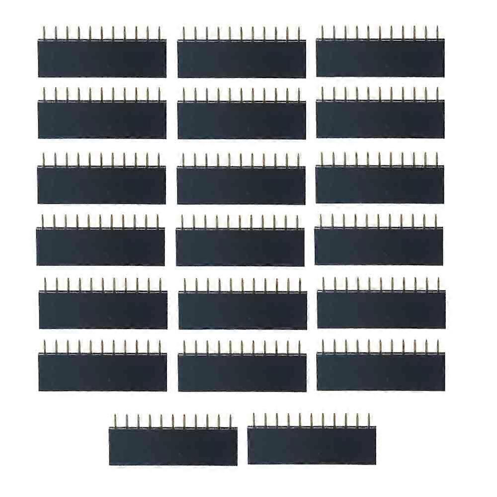 20PCS Single Row Straight Pin Socket Pin Spacing 2.54mm Female Pin Black (11P)