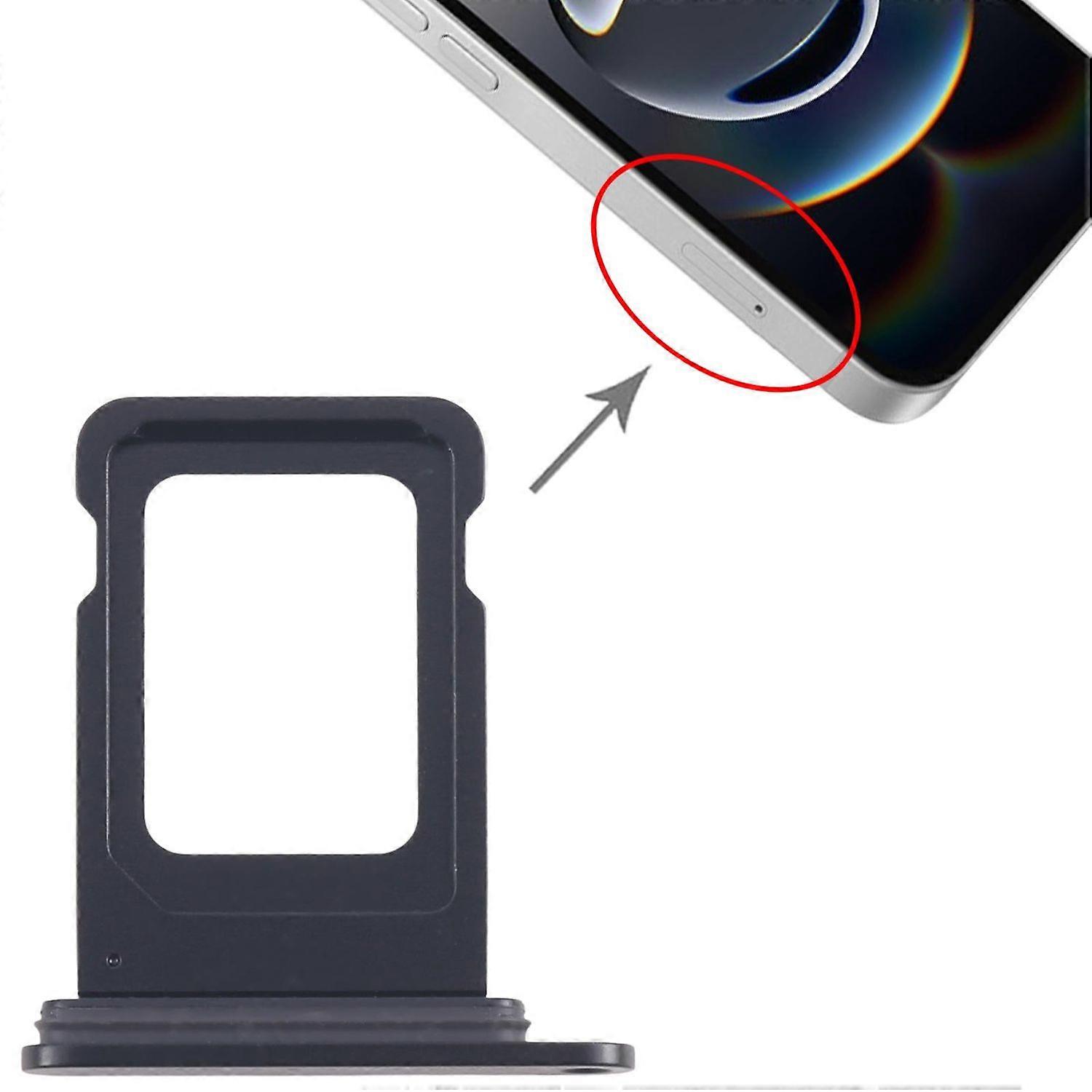 For Apple iPhone 16e SIM Card Holder Card Tray Repair Spare Part Black