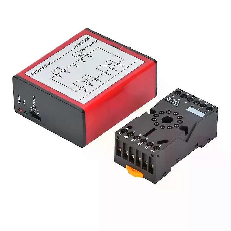 110B Vehicle Detector AC220V Single Channel Inductive Vehicle Loop Detector for Car Parking Lot Access Control