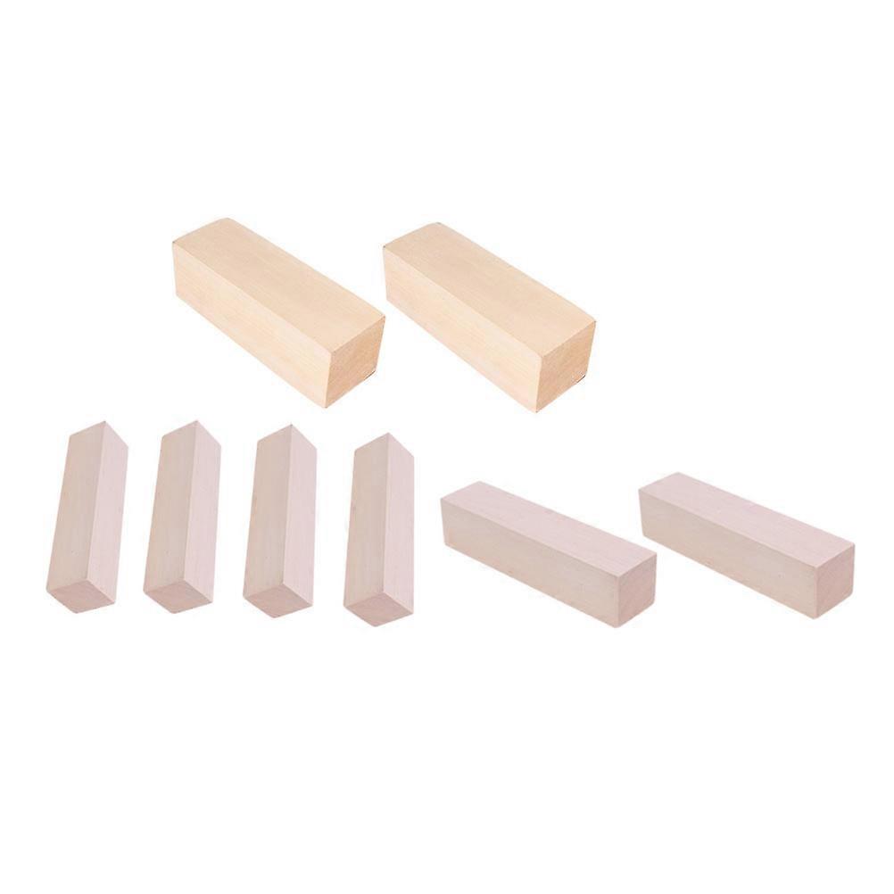 8Pcs Rectangular Wood Planks for Crafting and Christmas Tree Ornaments in Assorted Color