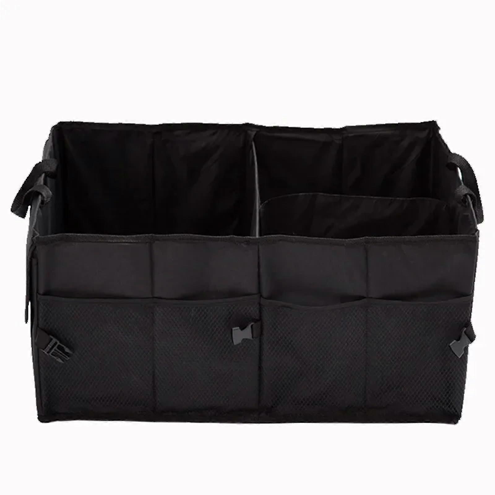 Trunk Organizer Large Capacity Car Storage Box, EcoFriendly Super Durable Foldable Cargo Storage Tool for Car and Truck Trunk, Black