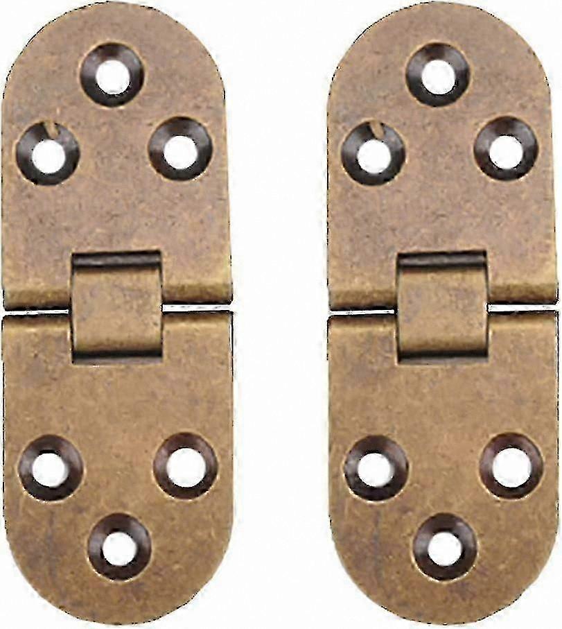 Heavy Duty Round Edge Hinges for Folding Tables, 180 Degree Retro Style Tray Hinge for Cabinets and Cupboards